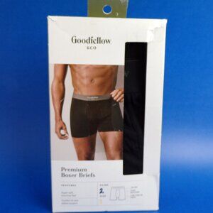Goodfellow Mens premium Boxer Briefs Small Black two pack 2028